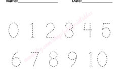 0 10 Number Trace Worksheet PDF Printable By Pdotprintables