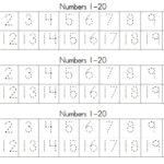 1 20 Number Tracing Learning Printable