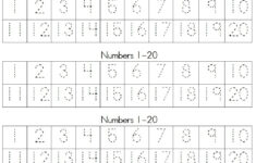 1 20 Number Tracing Learning Printable