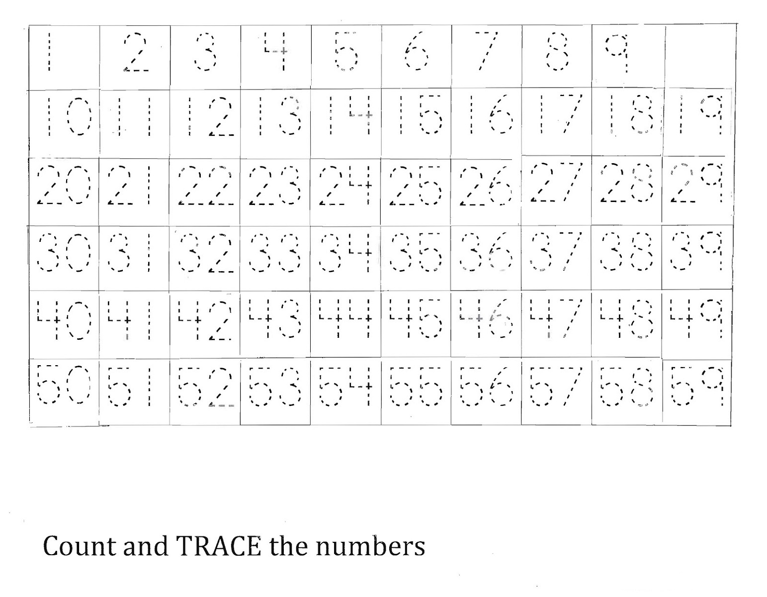 1 50 Number Charts To Print Activity Shelter