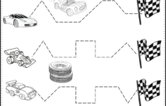 1 Trace The Pattern Race Cars Worksheets Help Your Child Develop