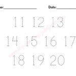 11 20 Number Trace Worksheet PDF Printable By Pdotprintables