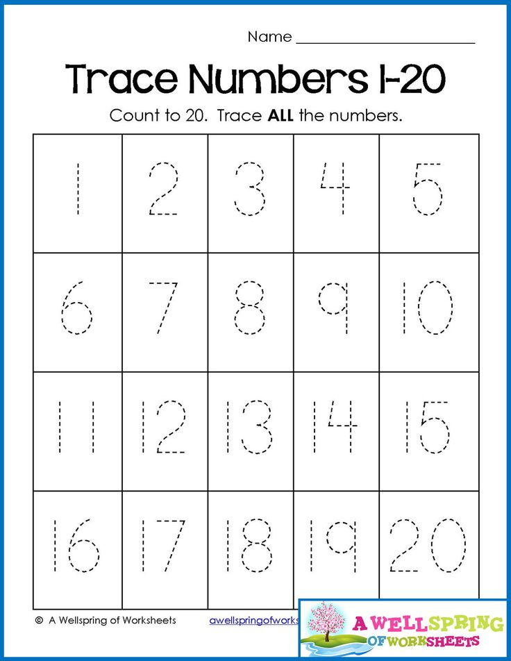 4 Preschool Worksheets 1 20 Number 1 Count And Circle The Rect Number 