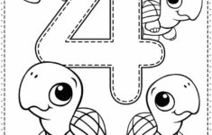 4 Worksheet Count Color Trace To Number 4 Preschool Printables