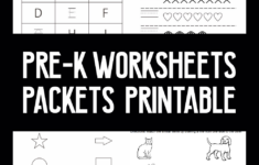 6 Best Pre K Worksheets Packets Printable Printablee