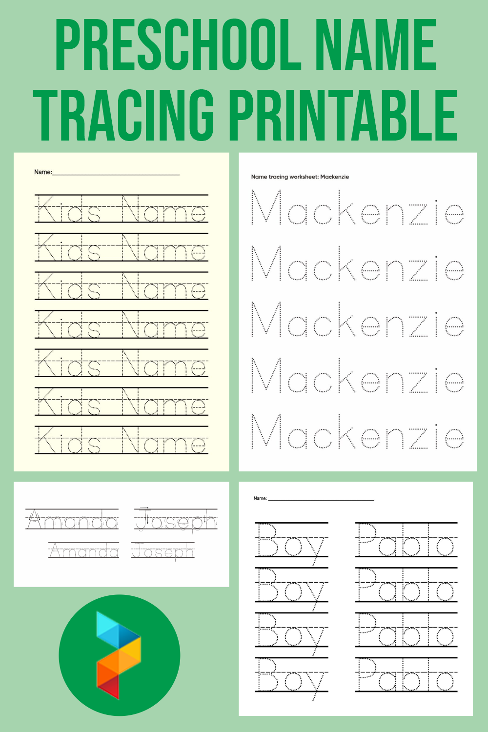 6 Best Preschool Name Tracing Printable Printablee