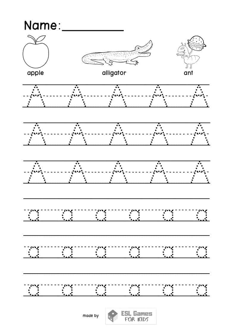 Aa Tracing Worksheets AlphabetWorksheetsFree