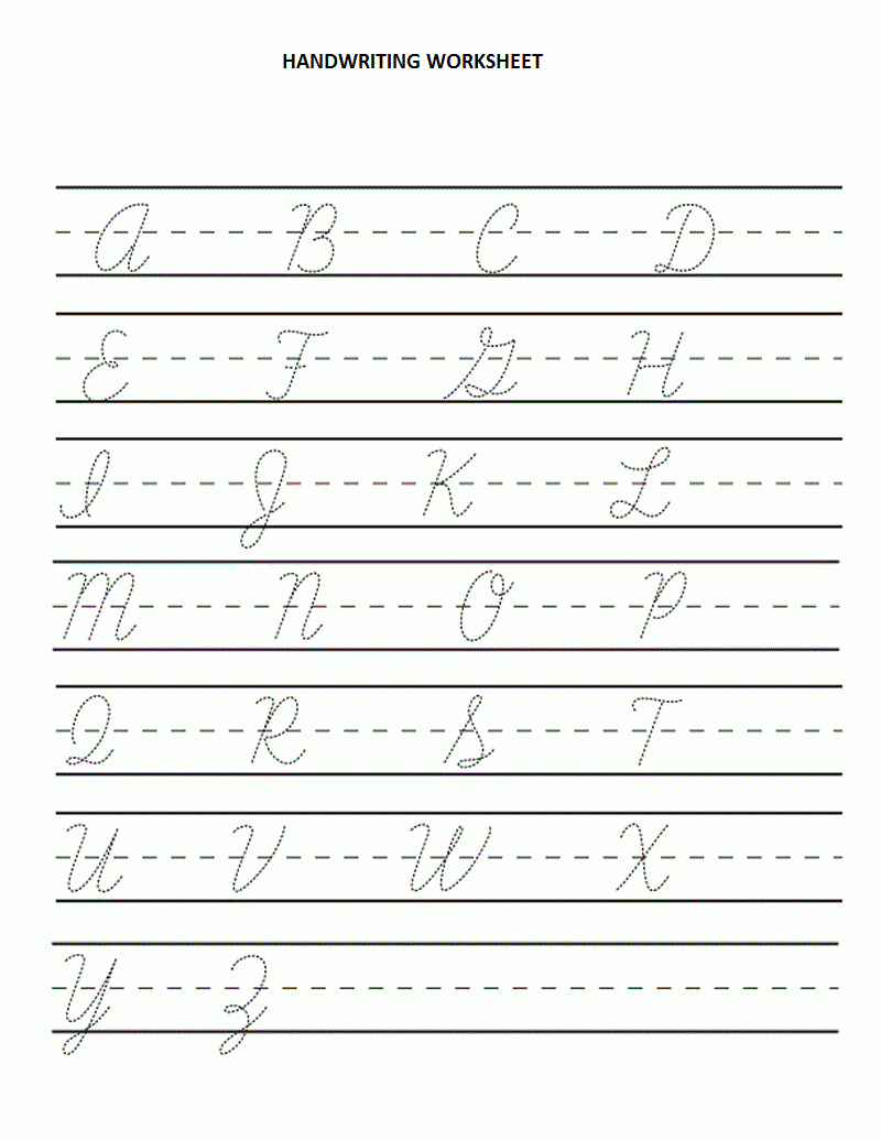 Abc Tracing Cursive Letters TracingLettersWorksheets