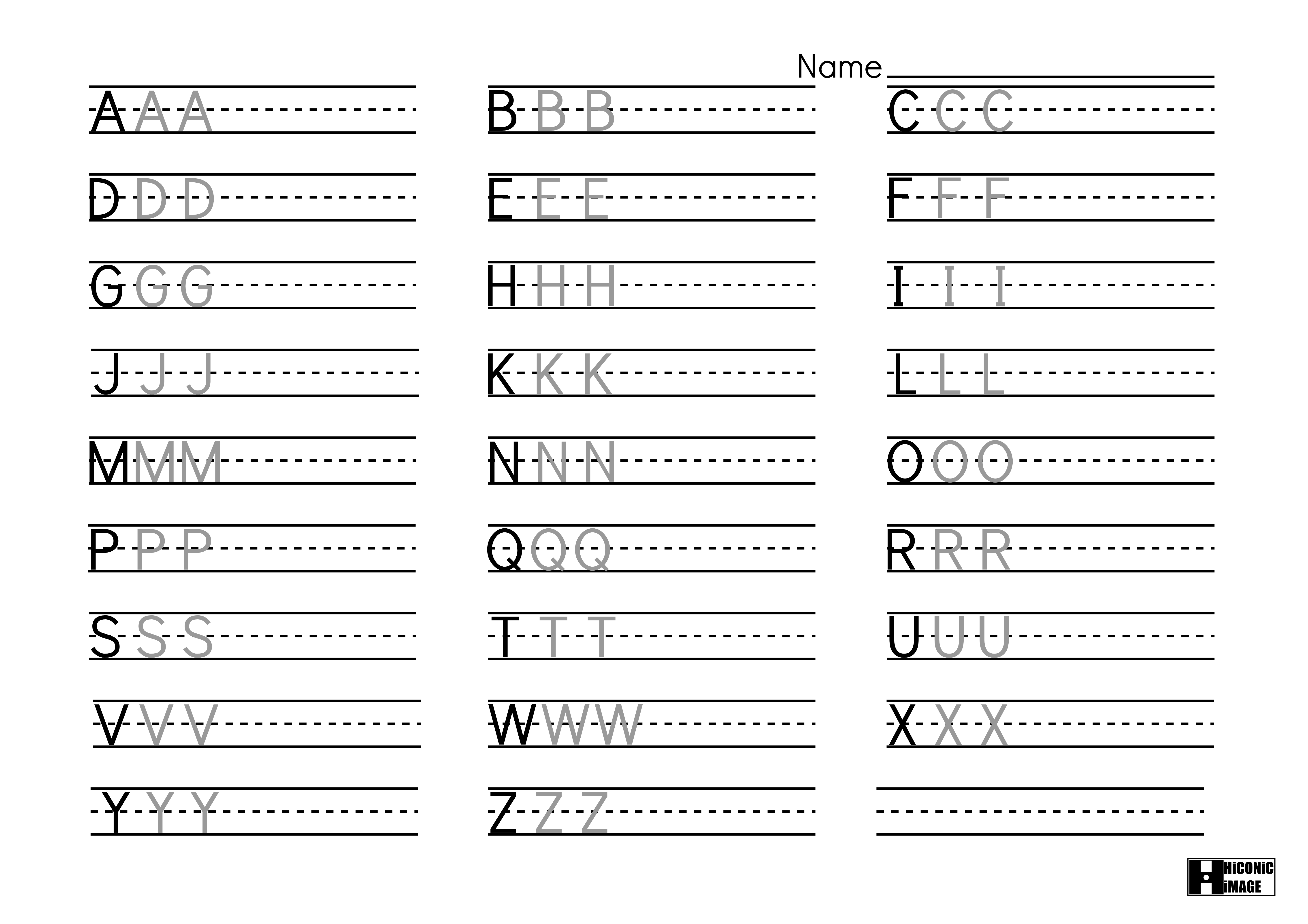 ABCgridCAPS Alphabet Writing Practice Writing Practice Sheets 