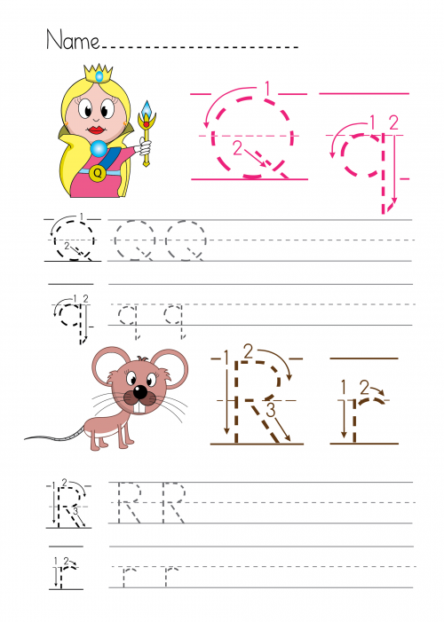 Alphabet Practice Q R KidsPressMagazine