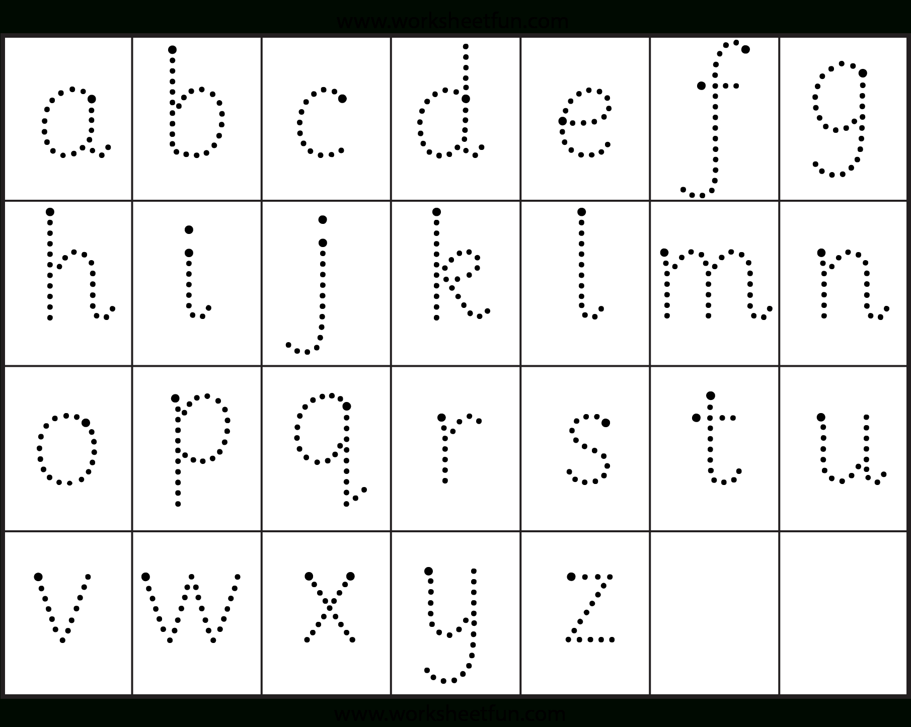 Alphabet Tracing Dots AlphabetWorksheetsFree