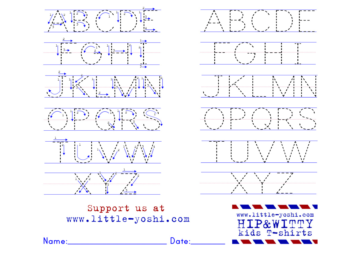 Alphabet Tracing Worksheets With Arrows AlphabetWorksheetsFree