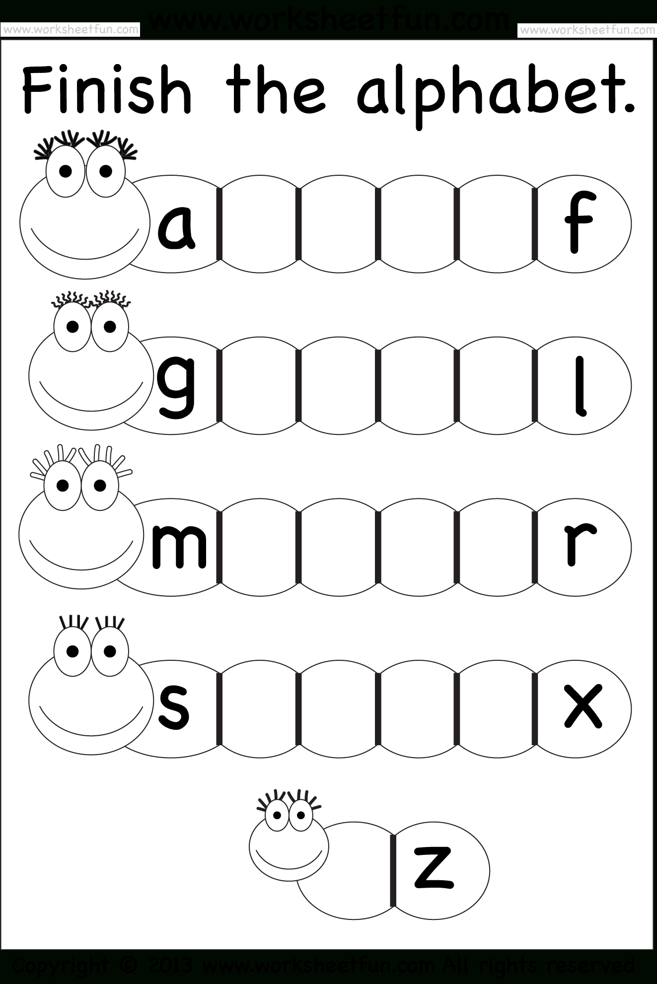 Alphabet Worksheets Print AlphabetWorksheetsFree