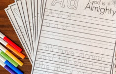 Bible Verse Tracing Pages Printable Alphabet Worksheets Etsy