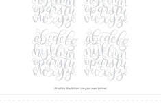 Calligraphy Tracing Worksheets AlphabetWorksheetsFree