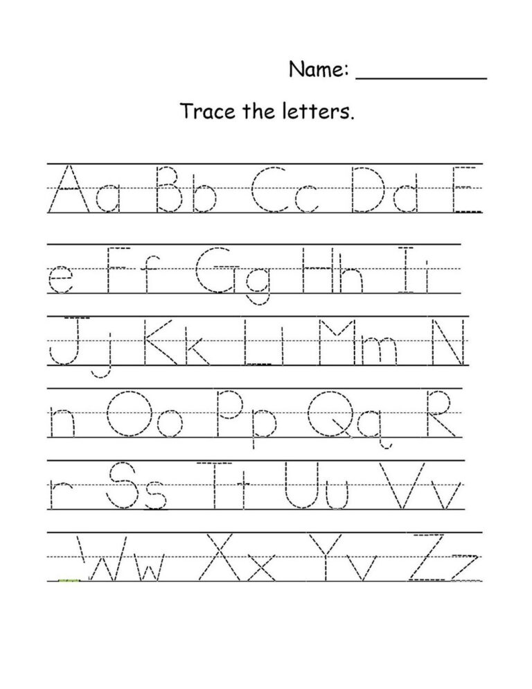 Capital And Lowercase Letters Tracing Worksheets Tracing Worksheets