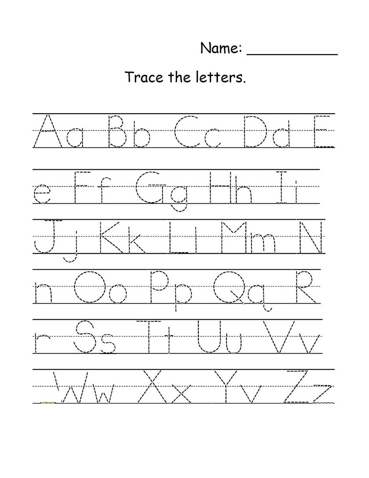 Alphabet Tracing Worksheets Capital And Lowercase Tracing Worksheets