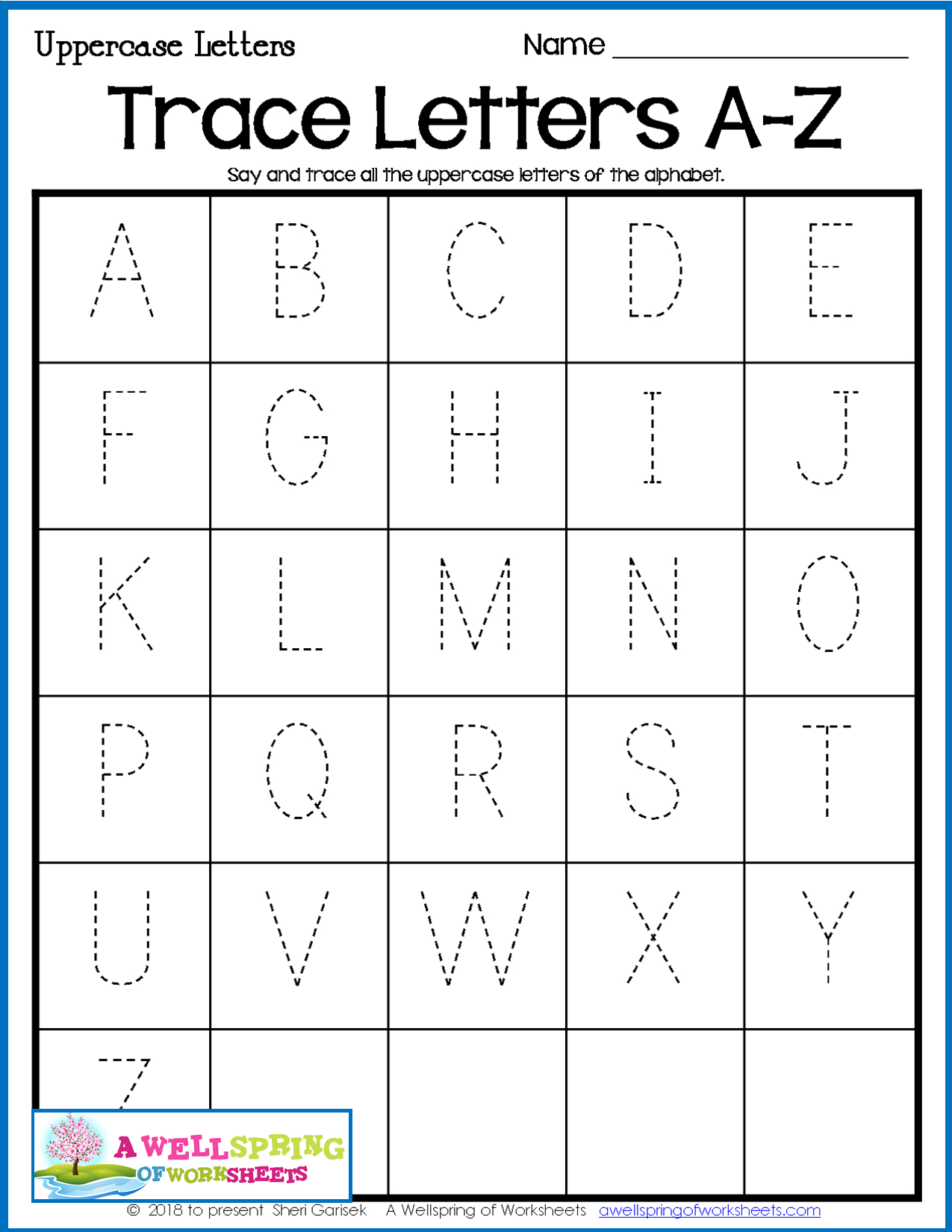 Capital And Lowercase Letters Tracing Worksheets 