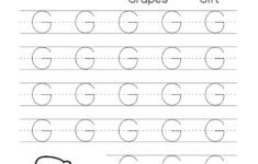Capital Letter G Tracing Worksheet Trace Uppercase Letter G