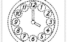 Clock Trace Line Worksheet Preschoolplanet