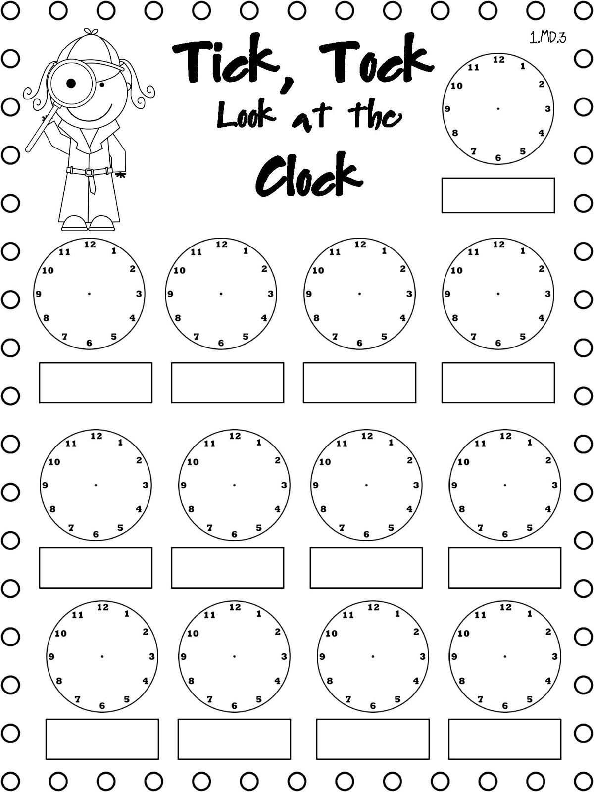 Clock Tracing Worksheet Tracing Worksheets