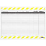 Collins Contact Tracing Log Book 50 Leaf Pad OfficeMax NZ