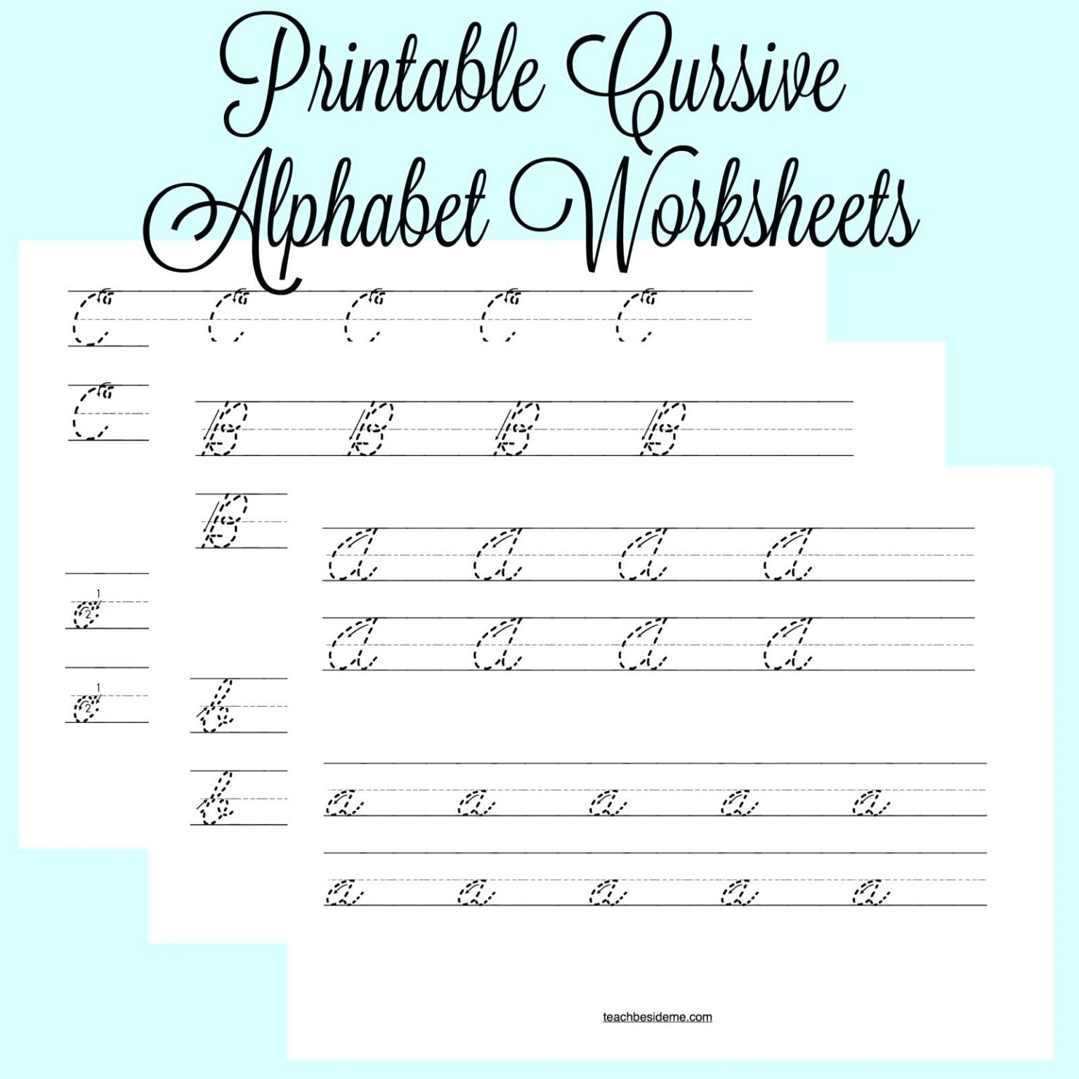 Cursive Alphabet Tracing AlphabetWorksheetsFree