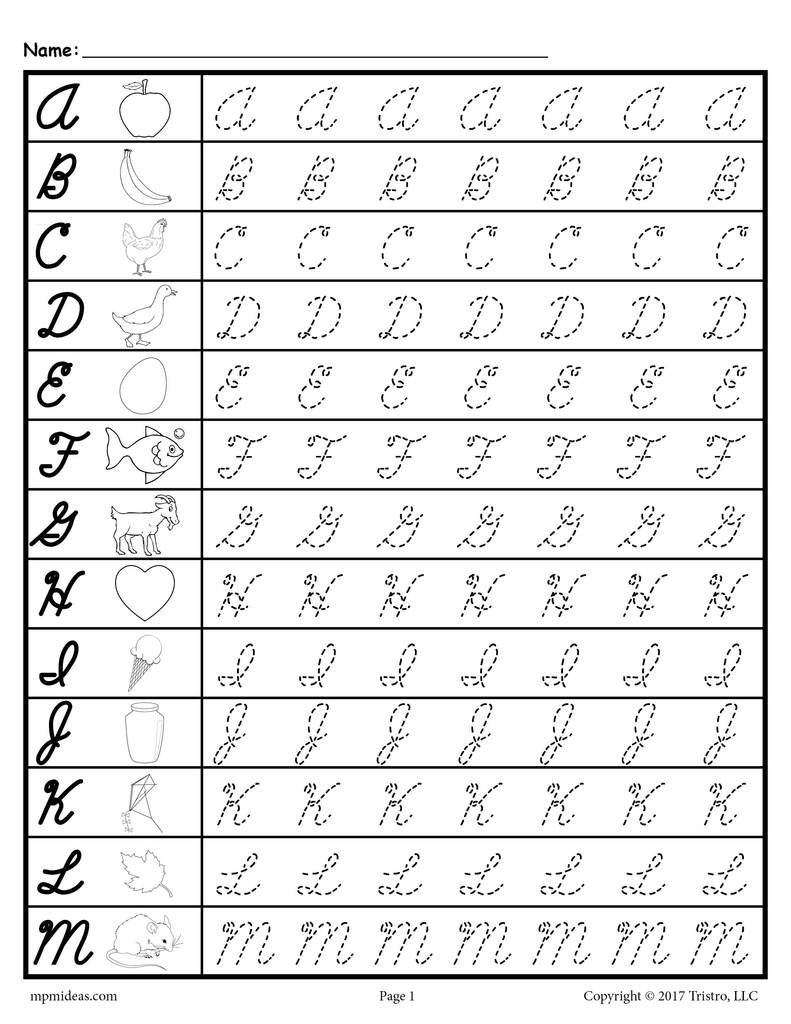 Cursive Capital Letters Tracing TracingLettersWorksheets