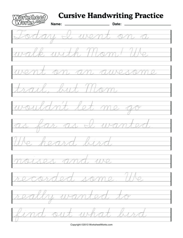 Free Printable Cursive Name Tracing Worksheets