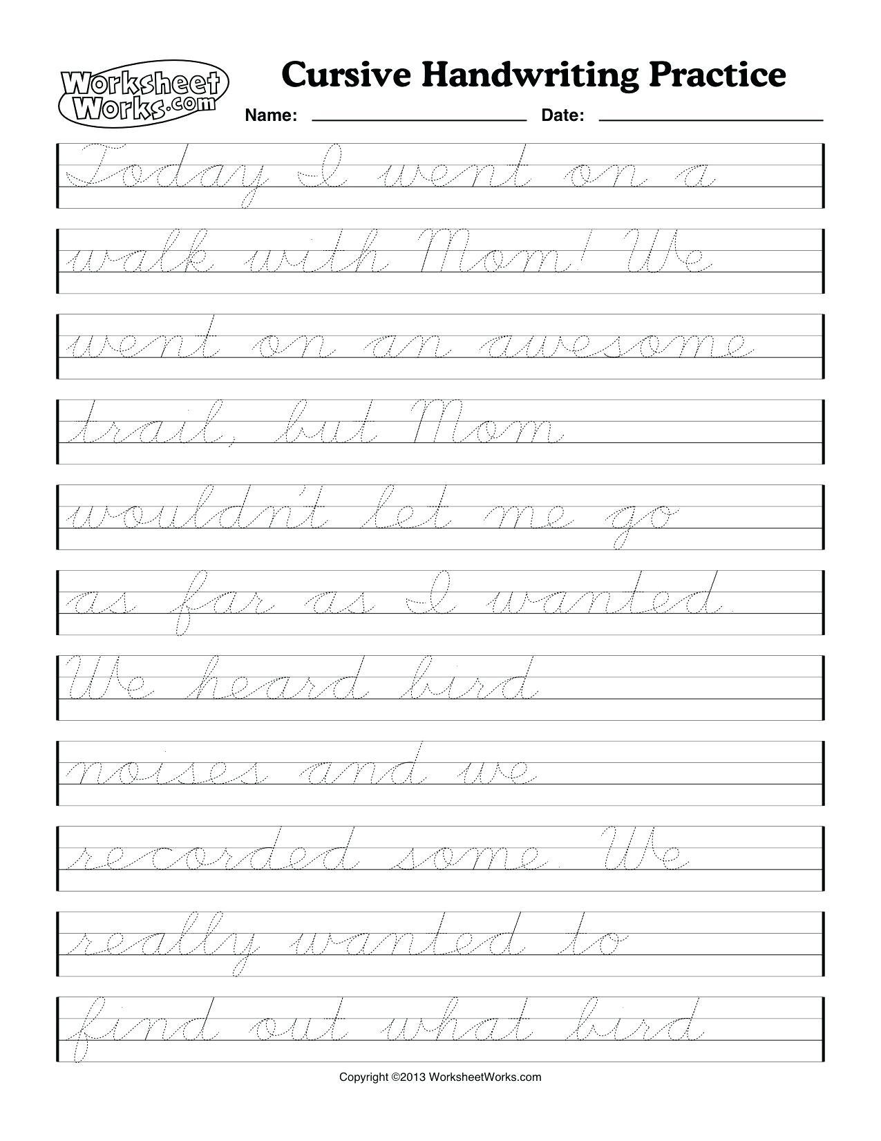 Cursive Tracing Worksheets Printable Name Tracing Generator Free