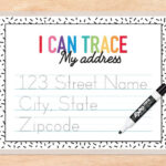 Custom Address Tracing Page Personalized Preschool Learning Etsy In