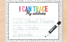 Custom Address Tracing Page Personalized Preschool Learning Etsy In