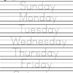 Days Of The Week Tracing Worksheets Pdf Name Tracing Generator Free