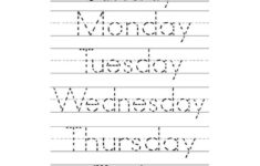 Days Of The Week Worksheets Tracing And Writing Preschool Writing