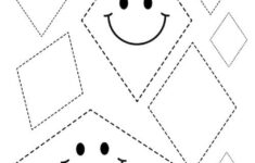 Diamond Shape Tracing Worksheets