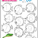 Dinosaur Letters Number Tracing Worksheets TeachersMag