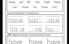 Does Tracing Sight Words Help Children Learn Sight Word Worksheets