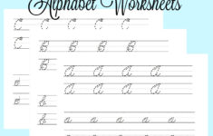 Dotted Cursive Alphabet Worksheets Letter