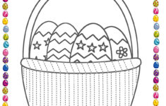 Easter Egg Basket Trace Line Worksheet Easter Egg Basket Egg Basket