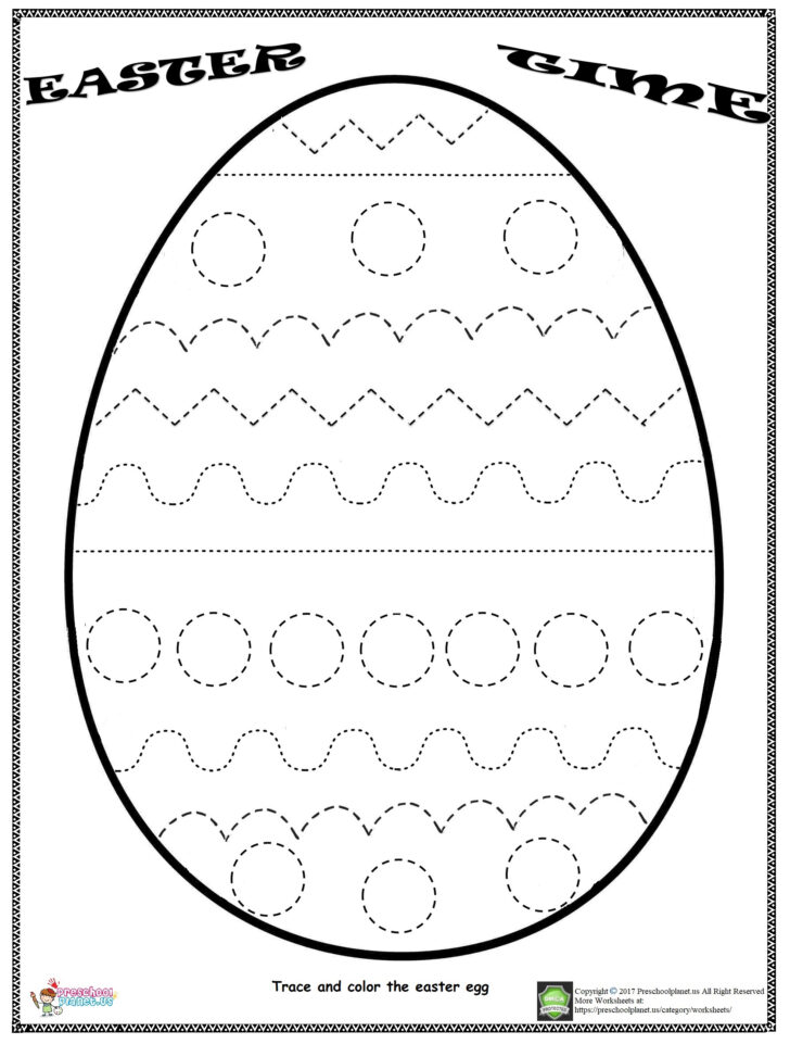 Easter Tracing Worksheets