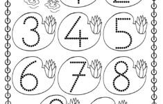 Easy Number Trace Worksheet 1 10 Numbers Kindergarten Number