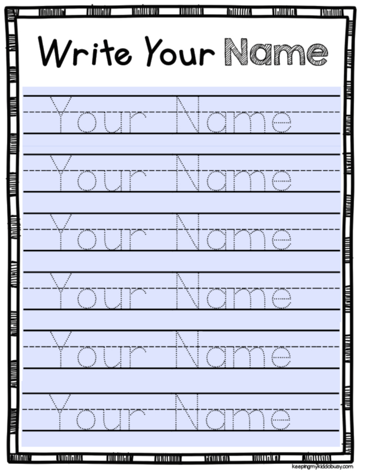 Free Printable Preschool Worksheets Tracing Name
