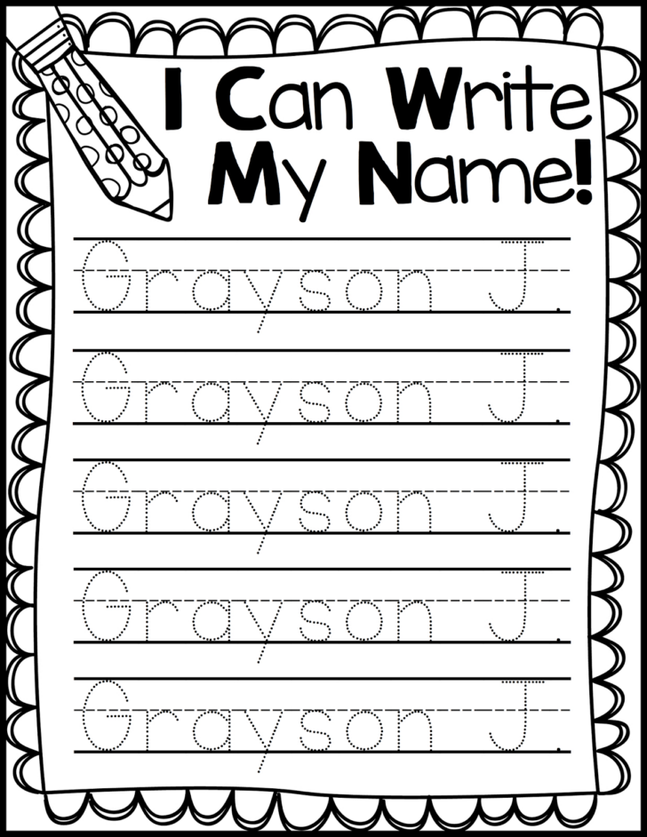 Preschool Name Tracing Worksheets