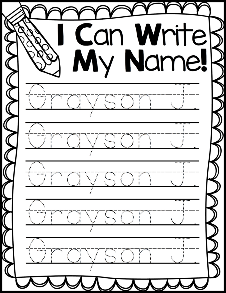Tracing Name For Kindergarten