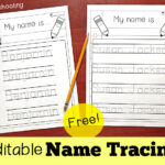 Editable Name Tracing Sheet Totschooling Toddler Preschool