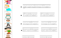 Family Members Tracing Worksheets AlphabetWorksheetsFree