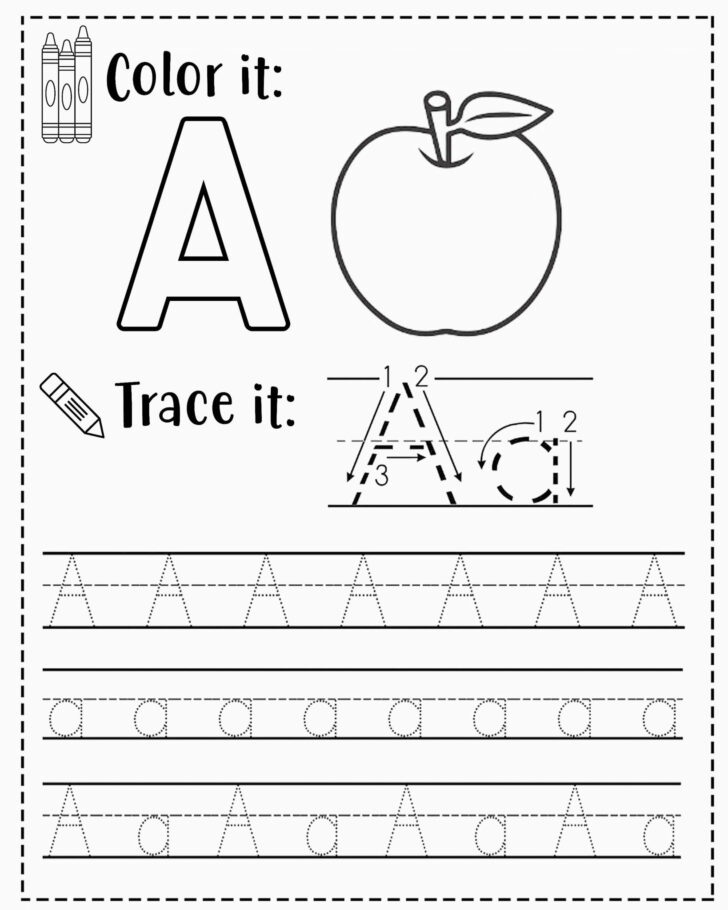 Tracing The Alphabet Worksheets For Preschool