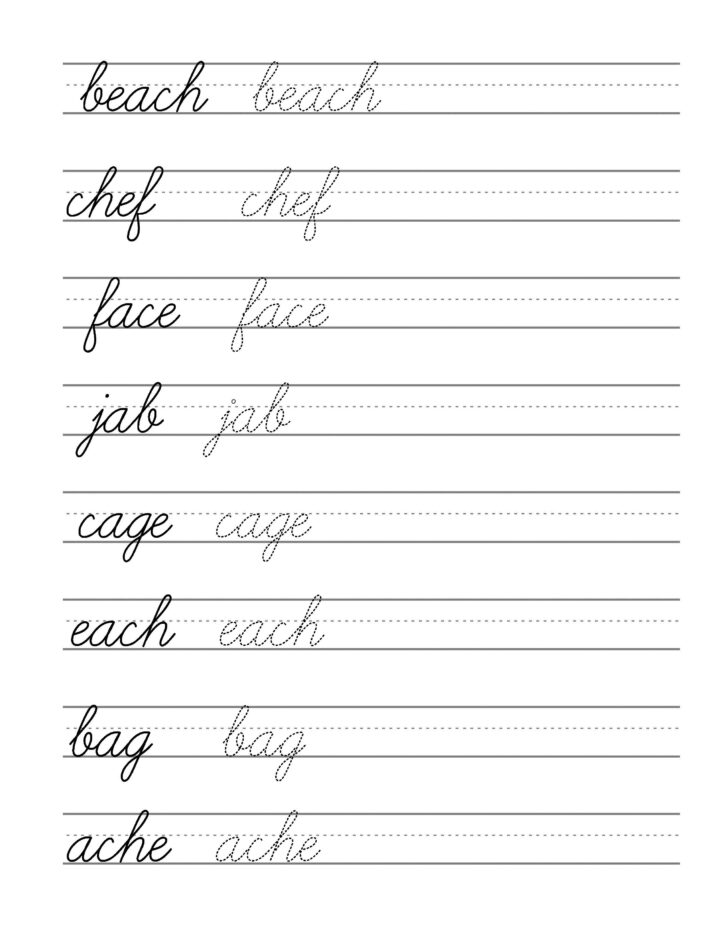 Free Cursive Template For Names