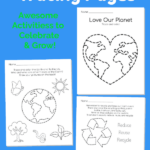 Free Earth Day Tracing Pages For A Super Cool Celebration