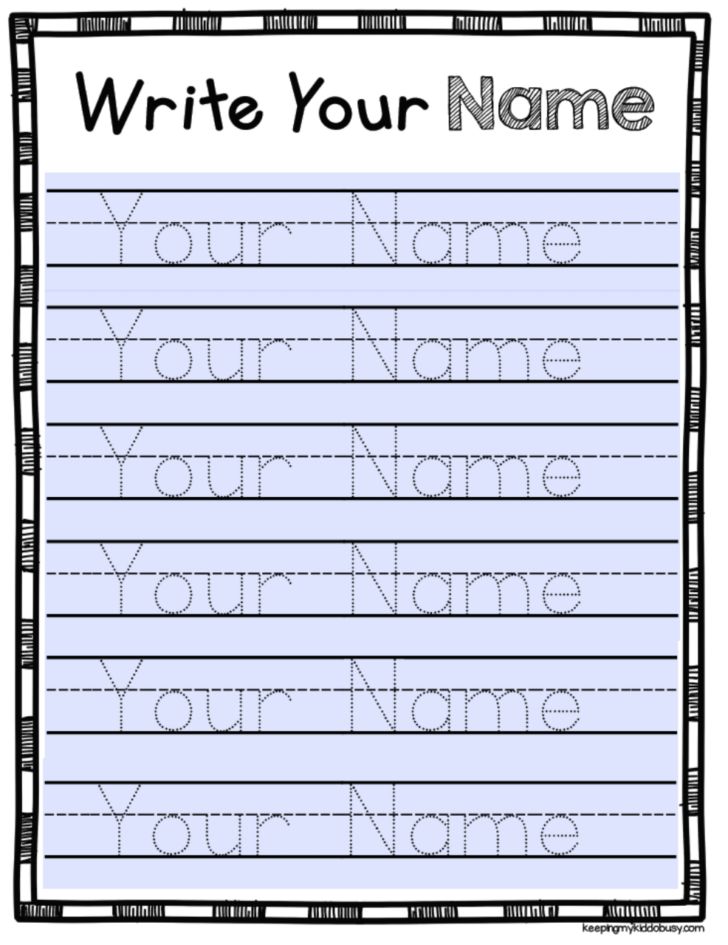 Editable Free Printable Free Name Tracing Worksheets For Preschool